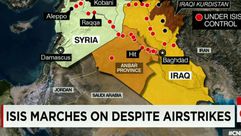 خارطة تمثل نفوذ داعش في العراق ـ شبكة سي إن إن