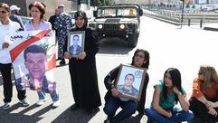 اعتصام أهالي المختطفين اللبنانيين