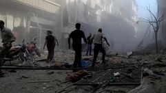 قصف جوي للنظام السوري على دوما - aa_picture_20141003_3443279_web