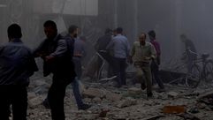 قصف جوي للنظام السوري على دوما - aa_picture_20141003_3443278_web