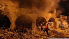 انفجار المركز الفرنسي في غزة