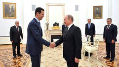 بشار الأسد في موسكو - الكرملين - روسيا - بوتين يستقبله