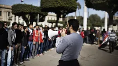 احتجاج طلبة الجامعات في مصر- أ ف ب