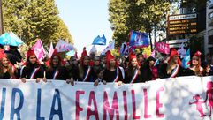 مظاهرة ضد زواج المثليين في باريس فرنسا الاناضول
