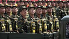 عرض عسكري لجنود كوريا الشمالية - أ ف ب