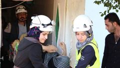 نساء متطوعات في الدفاع المدني الخوذ البيضاء-  ريف إدلب سوريا - المركز الإعلامي 1
