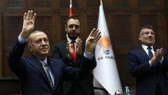 أردوغان في اجتماع في البرلمان التركي في أنقرة في 16 أكتوبر - جيتي