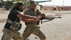 عناصر من المعارضة السورية ضمن قوات نبع السلام- جيتي