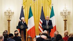 عقد ترامب والرئيس الإيطالي سيرجيو ماتاريلا مؤتمرا صحافيا في البيت الأبيض - جيتي