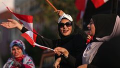 لبنانيات في احتجاجات وسط بيروت - أ ف ب جيتي