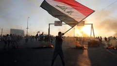 احتجاجات  المظاهرات  العراق  بغداد- جيتي