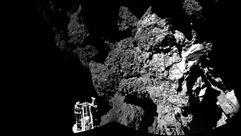 صورة وزتها وكالة الفضاء الأوروبية في 13 تشرين الثاني/نوفمبر 2014 التقطها الروبوت "فيلاي" على سطح الم