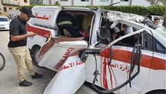 استهداف سيارة اسعاف في غزة- الاناضول