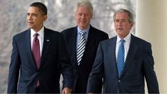 رؤساء أمريكا بوش وكلينتون وأوباما