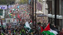 مظاهرة لندن تضامنا مع غزة