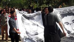 مسيرة طلابية من أمام كلية العلوم بجامعة المنيا في مصر- الأناضول