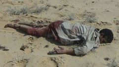 جثة لمدني قتل برصاص الجيش في سيناء - فيس بوك