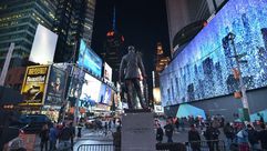 شاشة رقمية في ساحة تايمز سكوير هي الاكبر في العالم، في 18 تشرين الثاني/نوفمبر 2014