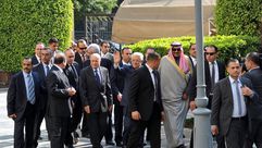 رئيس السلطة الفلسطينية محمود عباس في لقائه مع وزراء الخارجية العرب بالجامعة العربية ـ الأناضول
