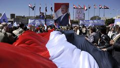 الرئيس اليمني السابق علي عبدالله صالح مظاهرات لتأييده ضد العقوبات الأمريكية ـ الأناضول