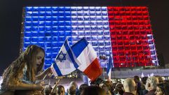 اسرائيليون يتضامنون مع ضحايات هجمات باريس ـ أ ف ب
