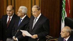 ميشال عون رئيس لبنان-  أداء القسم - أ ف ب