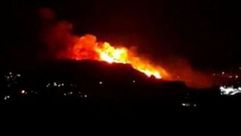 حريق قرب القرداحة - ريف اللاذقية - سوريا