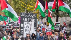 مظاهرة سلمية في لندن نظمتها حملة التضامن مع فلسطين