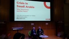 مؤتمر الأزمة في السعودية - مركز ميمو لندن - جاك سترو وديفيد هيرست 1