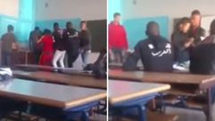 اعتداء تلميذ على استاذه بالمغرب- يوتيوب
