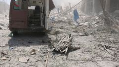استهداف سيارة إسعاف في سوريا - جيتي