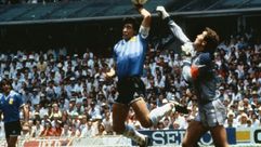 لقطة تاريخية لمارادونا لحظة تسجيله هدفا بيده في مونديال 1986- أرشيفية