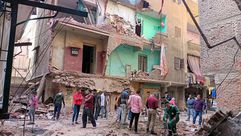 انهيار مبنى مصر - الأناضول
