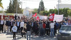 تونس مظاهرة ل جبهة الخلاص في مدينة الرقاب بولاية سيدي بوزيد- صفحة جبهة الخلاص على فيسبوك