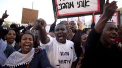محتجون من المهاجرين الأفارقة غير الشرعيين في إسرائيل - أرشيفية
