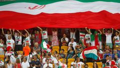 مشجعو المنتخب الايراني في المدرجات خلال المبارات امام الامارات في 19 كانون الثاني/يناير 2015