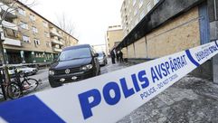 محققو الشرطة في اسكيلستونا بالسويد في 26 كانون الاول/ديسمبر 2014