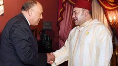 الملك المغربي محمد السادس و وزير الخارجية المصري سامح شكري