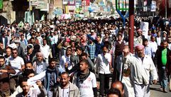 اليمن مظاهرة ضد الحوثيين الحوثيون 24/1/2015 ا ف ب