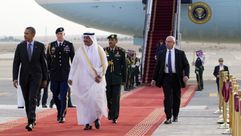 رئيس المخابرات السعودي خالد بن بندر مع باراك أوباما - ا ف ب