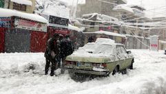 العاصفة زينة تغطي لبنان بالثلج ـ الأناضول