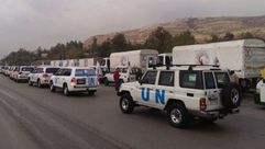وصول قافلة مساعدات إلى مضايا- تويتر
