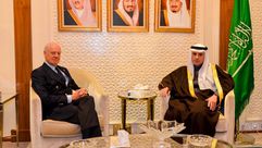 وزير الخارجية السعودي عادل الجبير والمبعوث الأممي دي مستورا ـ واس