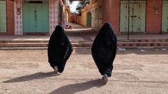 البرقع في المغرب مرأة خمار - جيتي
