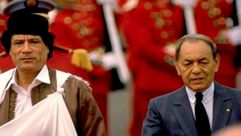 الحسن الثاني ومعمر القذافي- أرشيفية