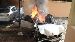 تفجير سيارة أحد كوادر حماس في صيدا اللبنانية- تويتر لبنان