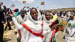 الفرحة بعد فتح الحدود بين إريتريا وإثيوبيا- جيتي