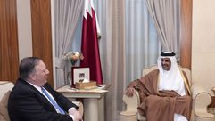 امير قطر تميم و بمبيو في الدوحة الاناضول