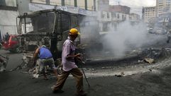 مظاهرات فنزويلا حرائق- جيتي