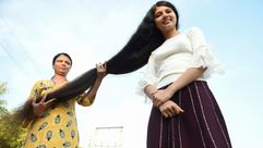 الهندية نيلانشي باتيل التي دخلت رسميا موسوعة غينيس للأرقام القياسية بصفتها صاحبة أطول شعر في العالم،